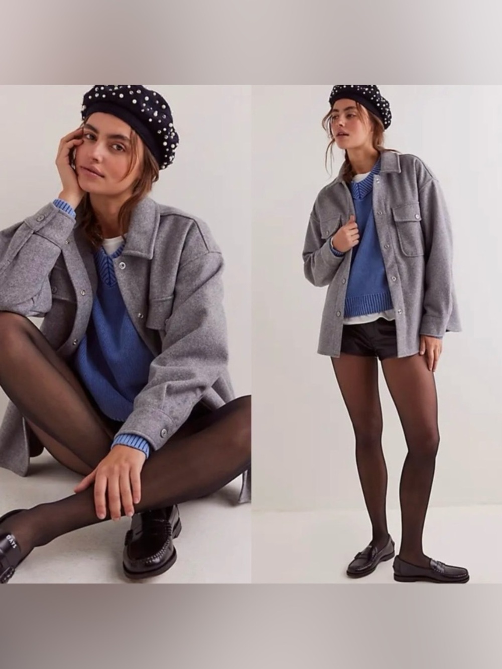 Free People/ We The Free Oversized Lola Shirt Jacket Size Large